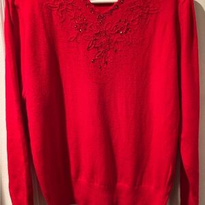 Stunning Red Sweater New Condition Size S